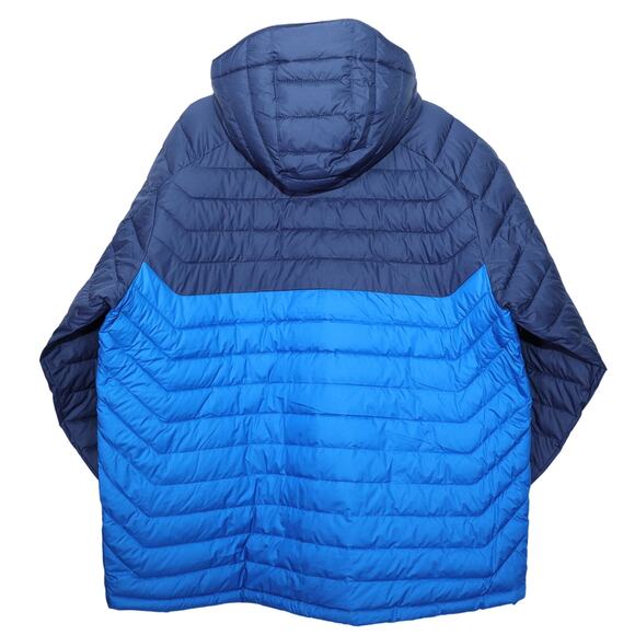 Columbia Mens White Out II Hooded Puffer Jacket - Large - Navy/Azure Blue - NWT - Picture 2 of 8